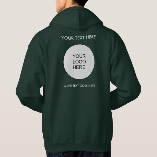 Text für Logos Grün der Forest-Vorlage Doppelseiti Hoodie (Rückseite)