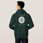 Text für Logos Grün der Forest-Vorlage Doppelseiti Hoodie (Schwarz voll)