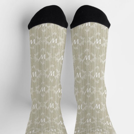 Text für Monogramm rustikal Socken (Oben)