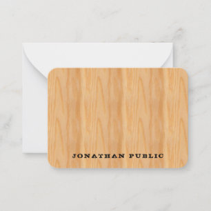 Text für Monogramm-Vorlagenholz-Aussehen beeinträc Mitteilungskarte