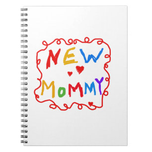 Text für Primärfarben Neue Mommy-Geschenke Notizblock