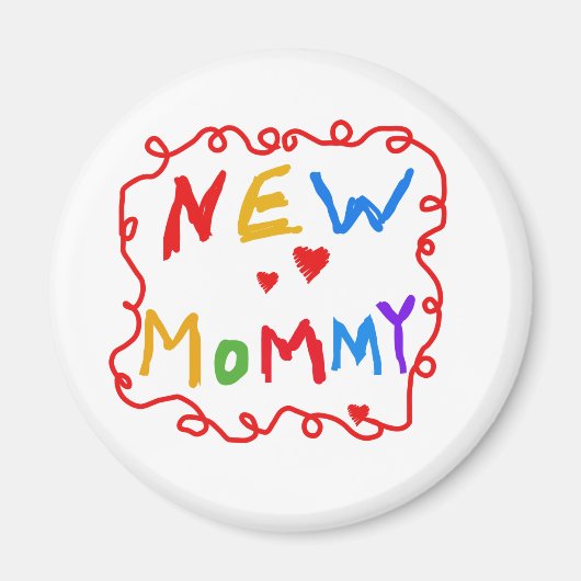 Text für Primärfarben Neue Mommy-Tshirts Magnet (Vorne)