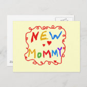 Text für Primärfarben Neue Mommy-Tshirts Postkarte (Vorne/Hinten)
