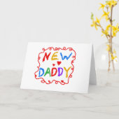 Text für Primärfarben - New Daddy Karte (Gelbe Blume)