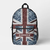 Text für rustikale Glitzern unter der Flagge des V Bedruckter Rucksack (Vorderseite)