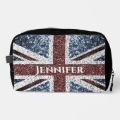 Text für rustikale Glitzern unter der Flagge des V Waschbeutel (Vorderseite)