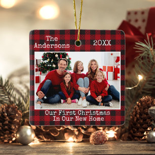 Text für Schreibmaschinen Kariert Erste Weihnachts Keramikornament