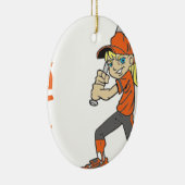 TEXT FÜR SOFTBALLMÄDCHEN KERAMIK ORNAMENT (Rechts)