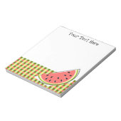 Text für Wassermelonen-Slice-Karo Notizblock (Rotiert)