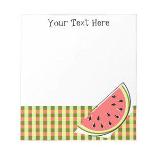 Text für Wassermelonen-Slice-Karo Notizblock