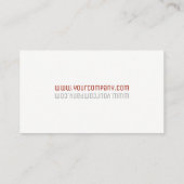 Text Gedreht / Rot Visitenkarte (Rückseite)