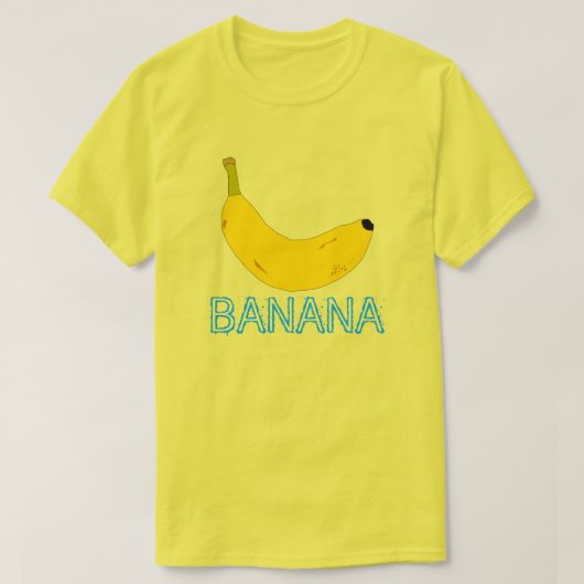 TEXT "Gelbe BANANEN" UND "BLAUE" T-Shirt (Design vorne)