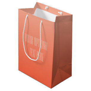 Text-Geschenktaschen der Pfirsich-Steigung Mittlere Geschenktüte