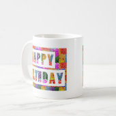 Text-Grüße: ALLES GUTE ZUM GEBURTSTAG Kaffeetasse (Vorderseite Links)
