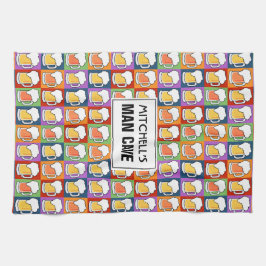 Text-Handtuch der BIER Pop-Kunst Küchentuch