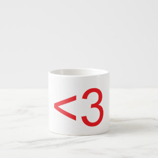 Text-Herz-Espresso-Schale Espressotasse