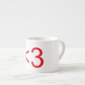 Text-Herz-Espresso-Schale Espressotasse (Vorderseite Rechts)