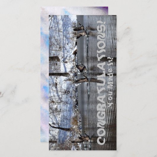 Text "Herzlichen Glückwunsch, dass du es geschafft (Vorne/Hinten)