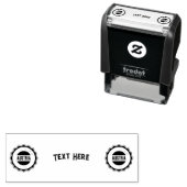 Text hier Benutzerdefinierter Logo Office-Markenbe Permastempel (Beispiel)