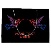 Text hier Benutzerdefiniertes, rechtes Bild Große Geschenktüte (Rückseite)