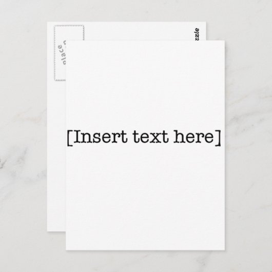 Text hier einfügen postkarte (Vorne/Hinten)