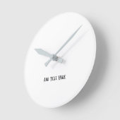 Text hier Text runder Acrylgrau hinzufügen Runde Wanduhr (Winkel)