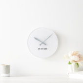 Text hier Text runder Acrylgrau hinzufügen Runde Wanduhr (Zuhause)