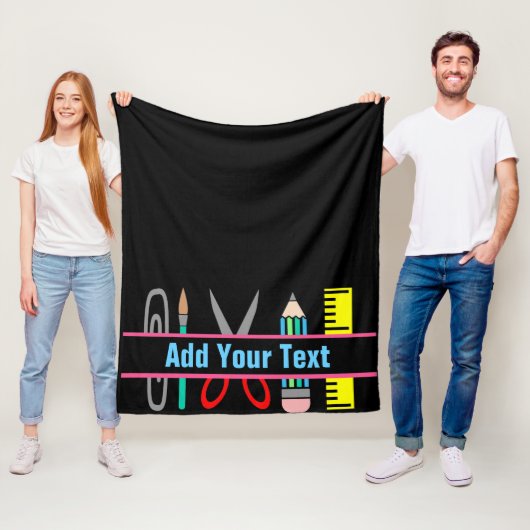 Text hinzufügen - Fleece Blankon (Beispiel)