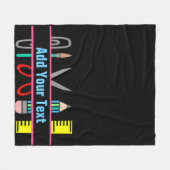 Text hinzufügen - Fleece Blankon (Vorderseite (Horizontal))