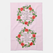 Text hinzufügen, Großmütter wie Rose, Blumengranma Geschirrtuch (Vertikal)