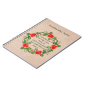 Text hinzufügen, Großmütter wie Rose, Blumengranma Notizblock (Linke Seite)