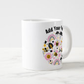 Text hinzufügen - Jumbo-Tasse (Vorderseite Rechts)