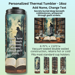 Text hinzufügen, Krimi-Mystery-Bücher Thermosbecher