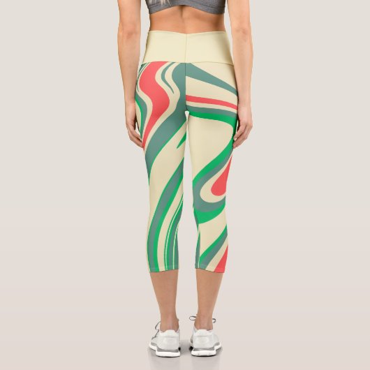 Text hinzufügen l Übung l Modernes Retro-Agromarmo Capri Leggings (Rückseite)