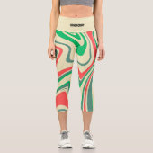 Text hinzufügen l Übung l Modernes Retro-Agromarmo Capri Leggings (Vorderseite)