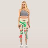 Text hinzufügen l Übung l Modernes Retro-Agromarmo Capri Leggings (Vorderseite)