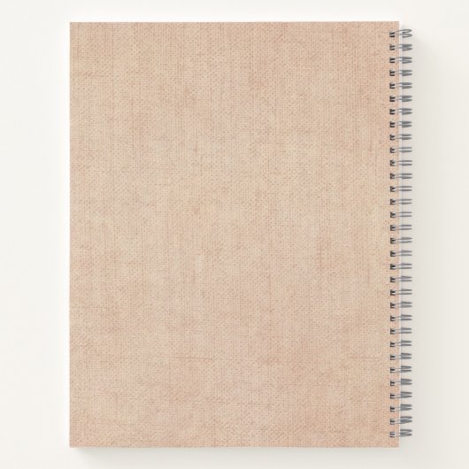 Text hinzufügen Name Boho Rainbow Heft Soft Brown  Notizblock (Rückseite)