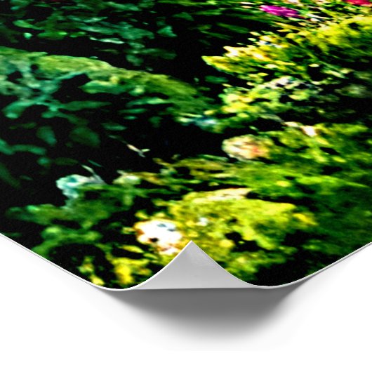 Text hinzufügen, Pfad mit den Blume von Red Mauve Poster (Ecke)