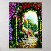 Text hinzufügen, Pfad mit den Blume von Red Mauve Poster (Vorne)