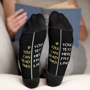 Text hinzufügen - Wenn Sie diesen Text auf schwarz Socken