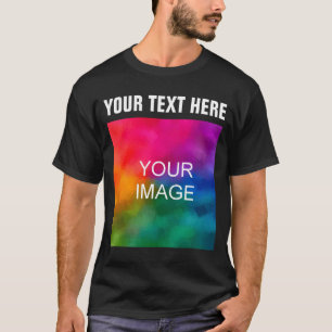 Text Hochladen Foto Jungen Kinder Moderne Vorlage T-Shirt