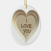 Text I Liebe Sie auf Keramik Ornament (Rechts)