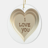 Text I Liebe Sie auf Keramik Ornament (Links)