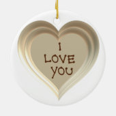 Text I Liebe Sie auf Keramik Ornament (Hinten)