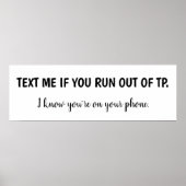 Text Ich, wenn Sie aus TP-Funny auslaufen Poster (Vorne)