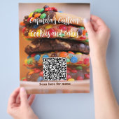 Text Ihres Firmennamens mit Menü QR-Code-Cookie (Hand)