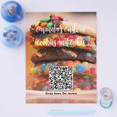 Text Ihres Firmennamens mit Menü QR-Code-Cookie (Einzeln)