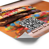 Text Ihres Firmennamens mit Menü QR-Code-Cookie Poster (Ecke)