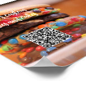 Text Ihres Firmennamens mit Menü QR-Code-Cookie Poster (Ecke)