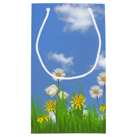 Text im Gras durchatmen Kleine Geschenktüte (Rückseite)